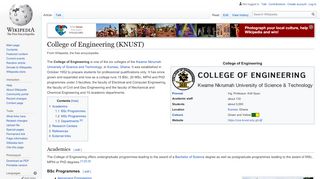
                            10. College of Engineering (KNUST) - Wikipedia