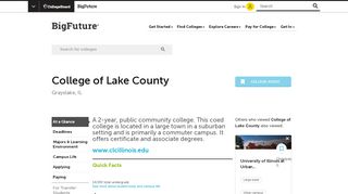 
                            8. College of Lake County - College Search - The College Board
