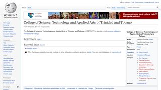
                            8. College of Science, Technology and Applied Arts of Trinidad and ...