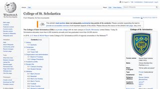 
                            4. College of St. Scholastica - Wikipedia