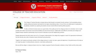 
                            10. College of Teacher Education – Batangas State University