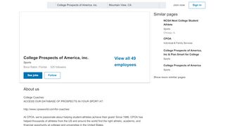 
                            6. College Prospects of America, inc. | LinkedIn