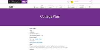 
                            8. CollegePlus – CLEP – The College Board