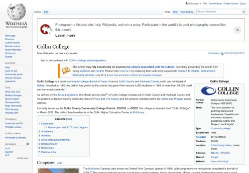 
                            8. Collin College - Wikipedia