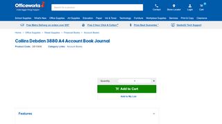 
                            11. Collins Debden 3880 A4 Account Book Journal | Officeworks