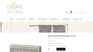 
                            10. Collins Painting & Design - Believe in Heroes Grey Box Sign