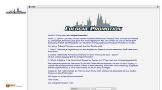 
                            1. Cologne Promotion Promoterverwaltung