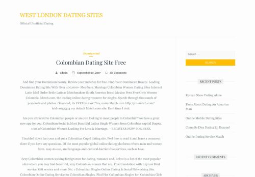 
                            4. Colombian Dating Site Free – West London Dating Sites