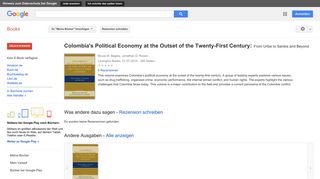 
                            10. Colombia's Political Economy at the Outset of the Twenty-First ... - Google Books-Ergebnisseite