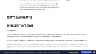 
                            7. Colonial Savings, F.A. Bank Reviews and Ratings - Bankrate.com