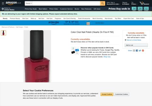 
                            9. Color Club Nail Polish (Hearts On Fire # 750): Amazon.co.uk: Beauty