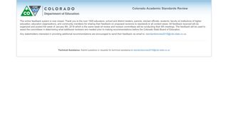 
                            7. Colorado Academic Standards Review - Login