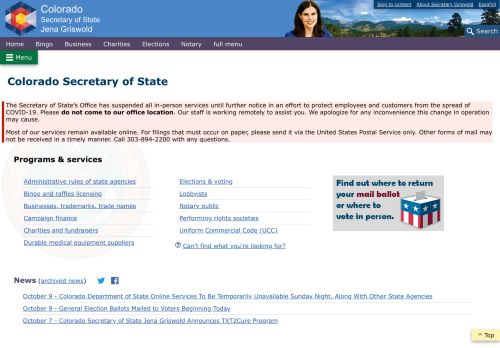 
                            5. Colorado Secretary of State