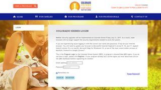 
                            9. Colorado Shines | Login