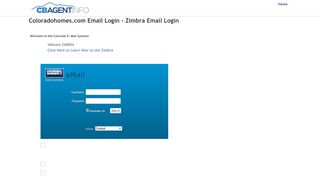 
                            6. Coloradohomes.com Email Login - Zimbra Email Login | CB ...