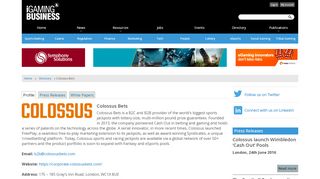 
                            4. Colossus Bets | iGaming Business