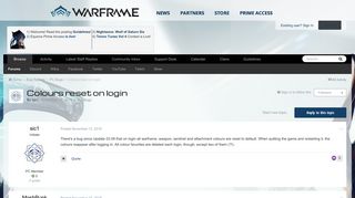 
                            2. Colours reset on login - PC Bugs - Warframe Forums