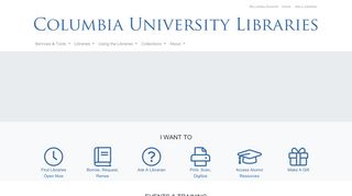 
                            3. Columbia University Libraries: Libraries Home