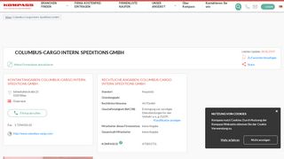 
                            11. Columbus-cargo Intern. Speditions Gmbh, Seitenhafenstraße 19 Obj....