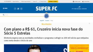 
                            6. Com plano a R$ 61, Cruzeiro inicia nova fase do Sócio 5 Estrelas ...