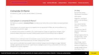 
                            9. Comanda Oriflame - Inscriere Reprezentant Oriflame