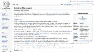 
                            10. Combined Insurance - Wikipedia