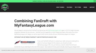 
                            8. Combining FanDraft with MyFantasyLeague.com — FanDraft