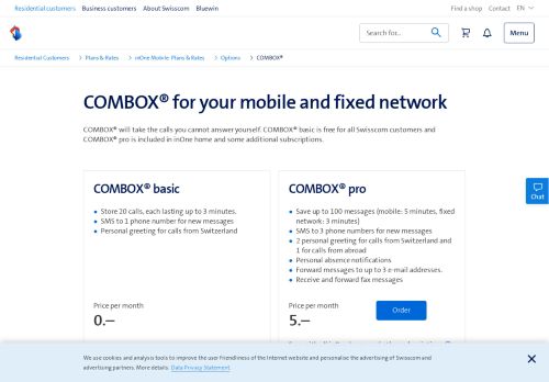 
                            4. COMBOX® pro aktivieren und einrichten | Swisscom
