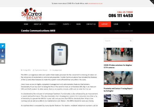 
                            13. Combs Communications MKII - SysControl Secure