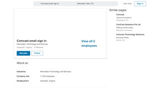 
                            13. Comcast email sign in | LinkedIn