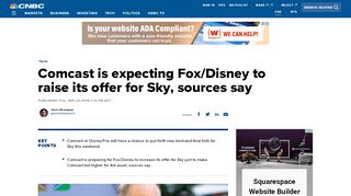 
                            13. Comcast expects Fox/Disney to raise its offer for Sky: sources