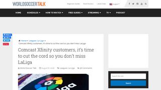 
                            11. Comcast Xfinity customers, it's time to cut the cord ... - World Soccer Talk