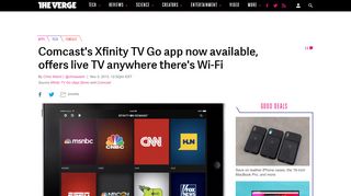 
                            12. Comcast's Xfinity TV Go app now available, offers live TV anywhere ...