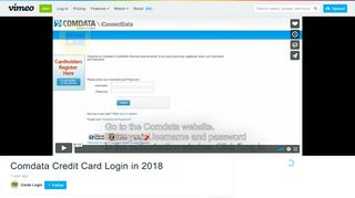 
                            10. Comdata Credit Card Login in 2018 on Vimeo