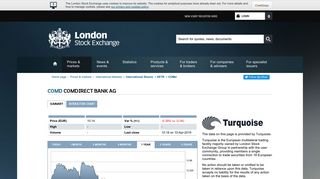 
                            7. COMDIRECT BANK AG international share - price - London Stock ...