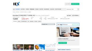 
                            3. comdirect bank AG » Koers (Aandeel) | IEX.nl