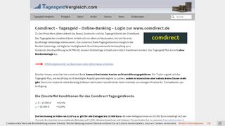 
                            6. Comdirect Bank Info: Login, Onlinebanking zum Tagesgeldkonto