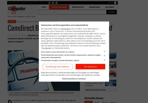 
                            10. Comdirect Bank: Phishing-Mail im Umlauf - COMPUTER BILD
