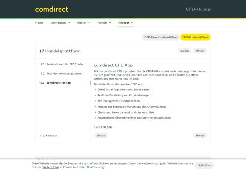 
                            7. comdirect CFD App - Handelsplattform - Angebot - CFD | comdirect.de