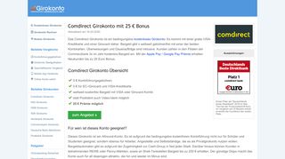 
                            6. Comdirect Girokonto mit bis zu 148 € Bonus - Girokonto ...