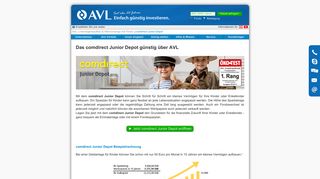 
                            8. comdirect Junior Depot günstig über AVL - AVL Finanzvermittlung