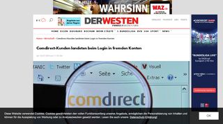 
                            9. Comdirect-Kunden landeten beim Login in fremden Konten ...