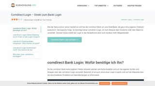 
                            10. Comdirect Login ▷ Direkt zum persönlichem Bereich per Login