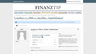 
                            2. Comdirect vs. DKB vs. Ing-Diba - Empfehlungen? - Bank & Konto ...