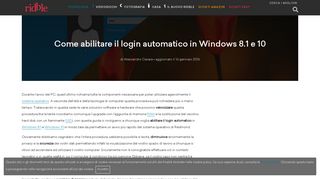 
                            2. Come abilitare login automatico Windows 8.1 e 10 • Ridble