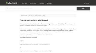 
                            2. Come accedere al cPanel - SiteGround