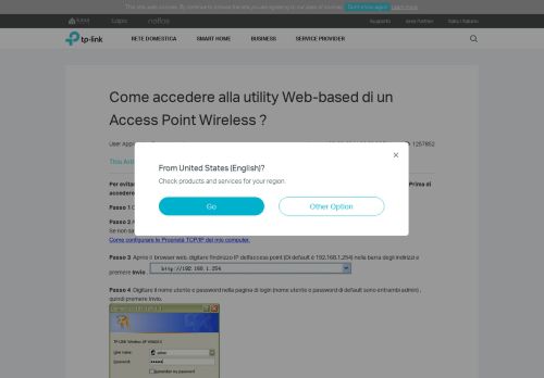 
                            3. Come accedere alla utility Web-based di un Access Point ... - TP-Link