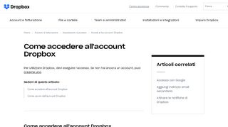 
                            6. Come accedere all'account Dropbox – Assistenza Dropbox