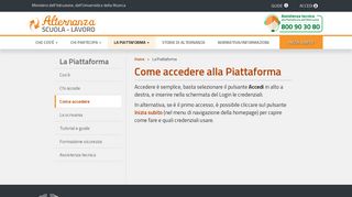 
                            2. Come accedere - Alternanza Scuola-Lavoro | La Piattaforma - Miur