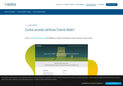 
                            3. Come accedo all'Area Clienti Web? - Estra